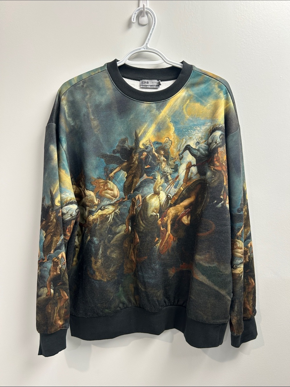 Simon’s Multicolor Baroque Print Crewneck Sweater